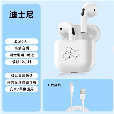 迪士尼無線藍牙入耳式耳機卡通迷你可愛風