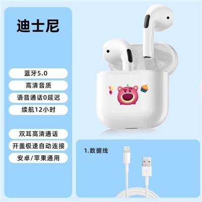 迪士尼無線藍牙入耳式耳機卡通迷你可愛風