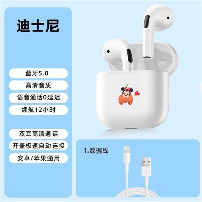 迪士尼無線藍牙入耳式耳機卡通迷你可愛風
